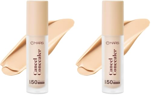 Image of MARS SPF50 PA++++ Cancel Concealer with Radiant Natural Finish (6.0 ml) (03-Dreamy Beige) | Lightweight | Medium to High Coverage | Long-Lasting & Multi-Purpose | Crease Resistant (Pack of 2)