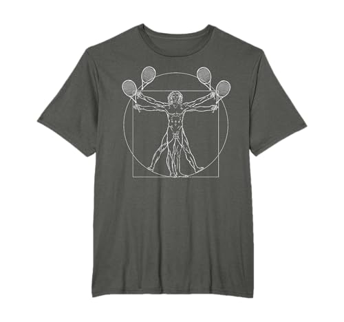 Regalo de Tenis - Dibujo Da Vinci - Raqueta de Tenis Camiseta