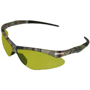 Safety Glasses Camo Frame - Amber Anti-Fog Lens