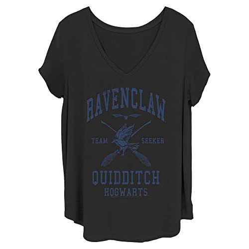 Tee-shirt Harry Potter Serdaigle taille plus noir pour femme fan de Quidditch
