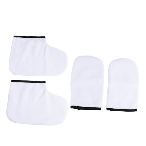 TOVINANNA 4Piezas Guantes y Botines de Cera de Spa Cubierta de Manos y Pies Material Reutilizables y Hidratante para Mujeres
