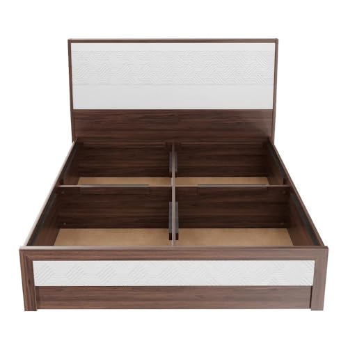 Image of Wakefit Bed | 3 Yr Warranty | Bed Queen Size, Comes with Storage Box, Noise-Free, Density: 680-750 kg /m, Termite & Borer Resistant, Fits Mattresses Up to 8 inches (Gibeon 78 x 60 - Columbian Walnut)
