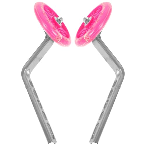 Ruedas de Entrenamiento para Bicicleta con Luz LED Rosa para Principiantes
