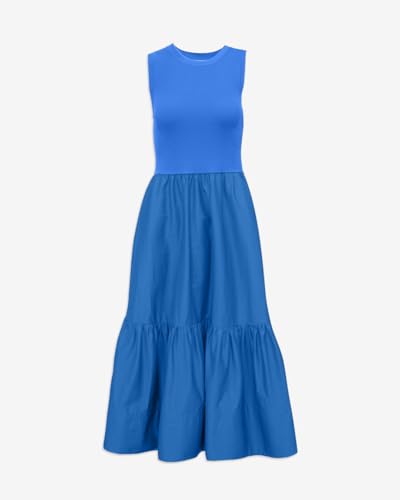 Image of ROYLAMP Women Casual Loose Sundress Sleeveless Smocked Tank Maxi Dress Summer Beach Tiered Long Dresses