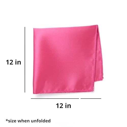 Image of tiemart Solid Color Pocket Squares for Men | For Suits, Perfect for Wedding Parties, 12 x 12 inch / 30 x 30 cm