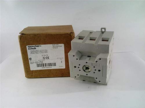 SPRECHER & SCHUH LE7-100-1753 100A, 3 Pole, Front Mount, Motor Disconnect Switch