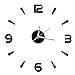 Jopwkuin Frameless DIY Wall Clock, 3D Effects Stylish Decorative Wall Clock Wall Clock Modern Wall Sticker Clock Office Decorations Clock Stick on Wall Number Clock Gift(Black)