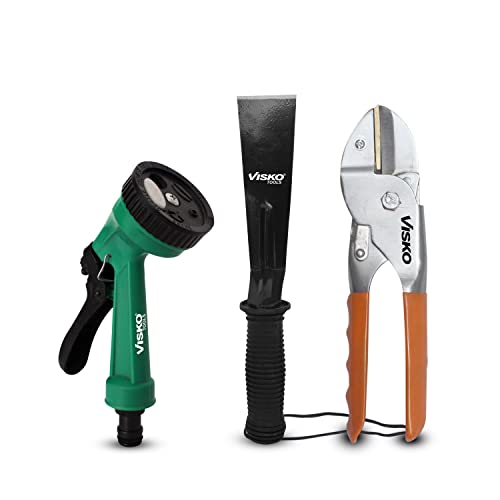 Visko GTK Garden Tool Set | Orange Green and Black | 3-Pieces | Garden Tool | for Home use |