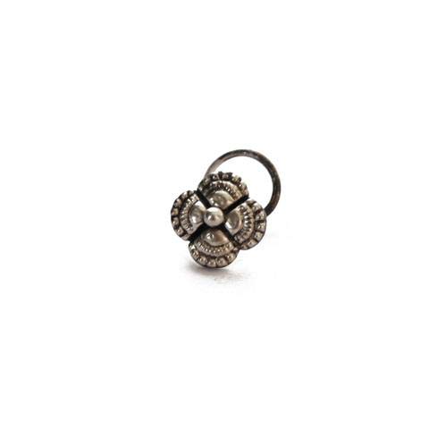 abhooshan Silver Alloy Nose Pin Studs for Women and Girls Stylish and Latest Gift for Wife Friend Mother Sister