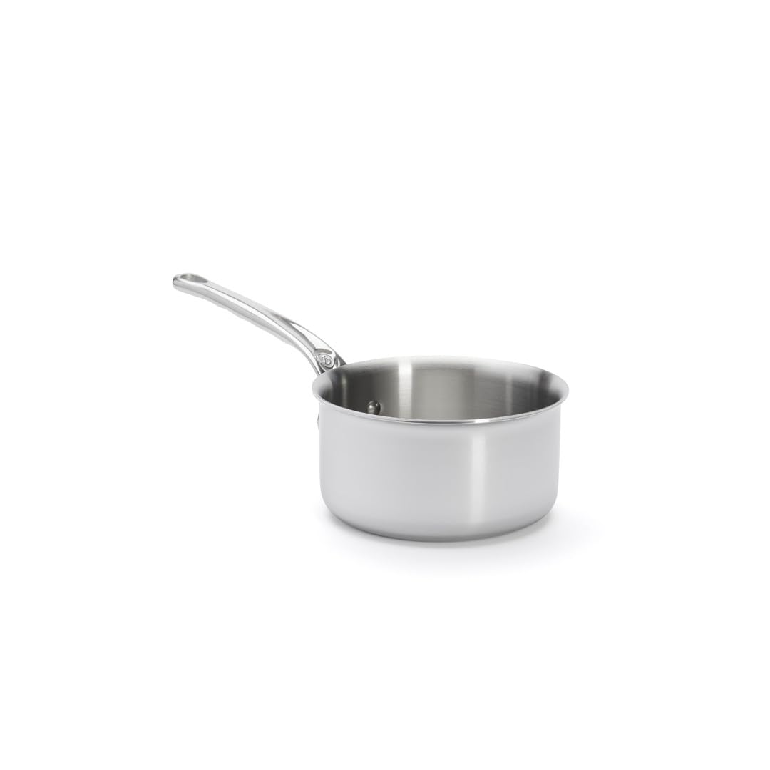 De Buyer - Casserole en inox 5 couches AFFINITY - 16 cm - Fabriquée en France, Sans PFAS, Montée Rapide en Température, Inox 18/10, Tous Feux + Four, Finition Poli Brillant