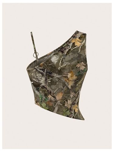 SOLY HUX Women's Y2k Camo Top Asymmetrical Neck Sleeveless Going Out Crop Tank Tops2