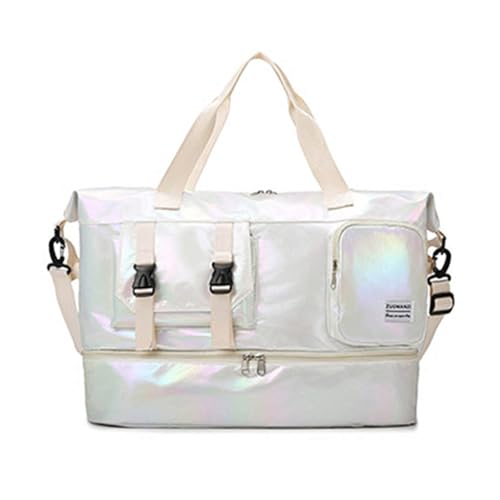 Sac de voyage Oxford Beauté de masse blanc avec compartiment chaussures