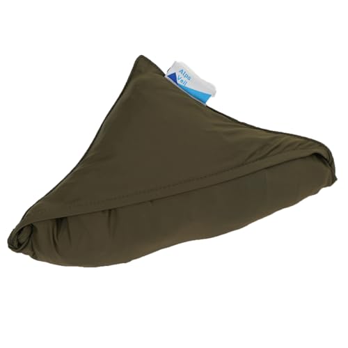 強冷感 真夏のアルプスベール UVカット率99.9% 熱中症&日焼け止め対策 速乾 吸湿 ドライにベタつき無しの 超軽量 ブランケット トロリと優しい肌ざわり 手のひらサイズ 防災用品 AlpsVeil CARESTAR (オリーブカーキ, Mサイズ)