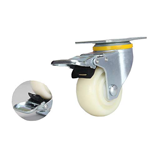 Roue de frein en nylon pour bloquer et stabiliser les chariots lourds