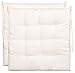 Brandsseller Cojín decorativo de asiento para silla de jardín, 9 pespuntes, varios diseños, poliéster, Blanco, 2er-Paket