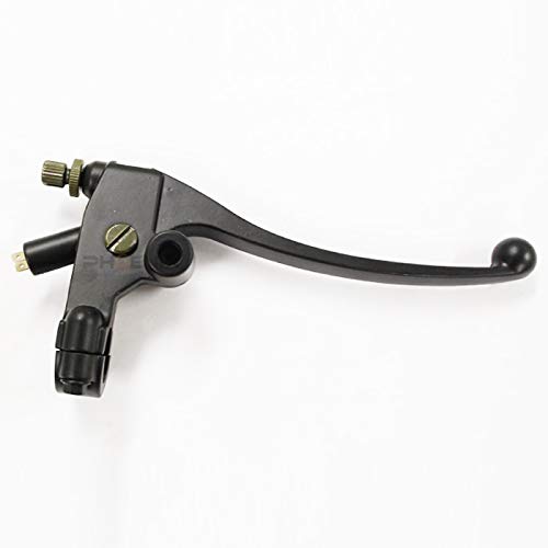 Brake Lever Right 0.9 inch (22.2 mm) Mirror Holder with Stop Lamp Switch One Side Bicycle Motorcycle ATV Four Wheel Universal M10 P1.25 Black