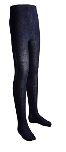 Sportoli Girls Soft Bamboo Hold and Stretch Footed Winter Tights - Navy (size 4/6)