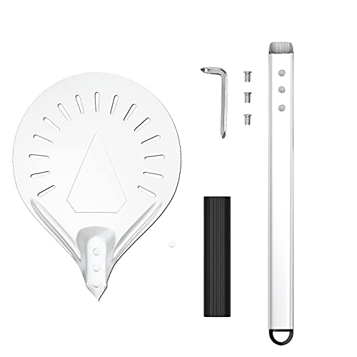 Image of 7 Inch Pizza Turning Peel, Round Aluminum G.a HOMEFAVOR Perforated Pizza Peel Turner with Metal Handle Pizza Paddle for Homemade Pizza Oven Accessories