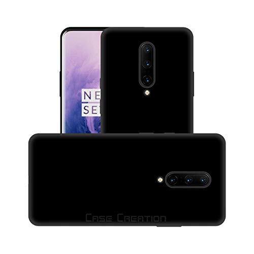 Image of Case Creation Compatible with Oneplus 7 Pro 2019 Back case, Oneplus 7 Pro Slim Flexible Smart Look case with 360 Camera All Angle Protection (Pure Black)
