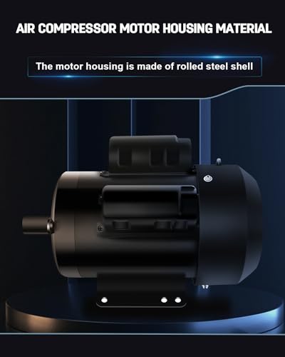 Image of 5HP Air Compressor Motor,1750 RPM Electric Motor 208-230V 28.5-27.0A,1-1 /8 inch Shaft Diameter, 2.75 inch Shaft Length, CW /CCW 184T TEFC