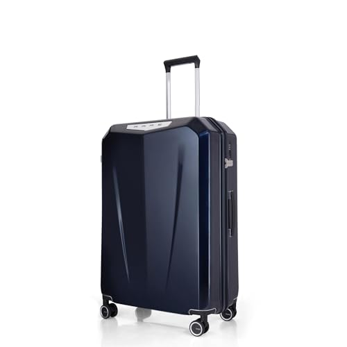 Image of Rare Rabbit Gallardo Medium Size Glossy Blue Hard Trolley Bag Polycarbonate Antiscratch Travel Suitcase with 8 Silent Wheels and a Sturdy TSA Lock - Luggage for Men & Women