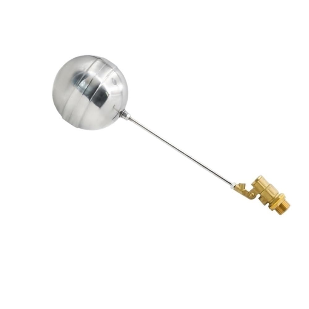 Float Ball Valve 1pc Brass Float Valve, 1/2inch 3/4inch 1inch Convenient Flow Control Floating Ball for Water Towers(1/2inch)