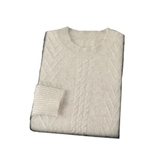 Men's Crewneck Solid Sweaters Long Sleeve Pullover Thickened Cashmere Knitted Jumpers