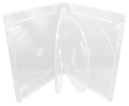 mediaxpo 10 Premium Standard Clear Blu-Ray 6 Disc DVD Cases 14mm