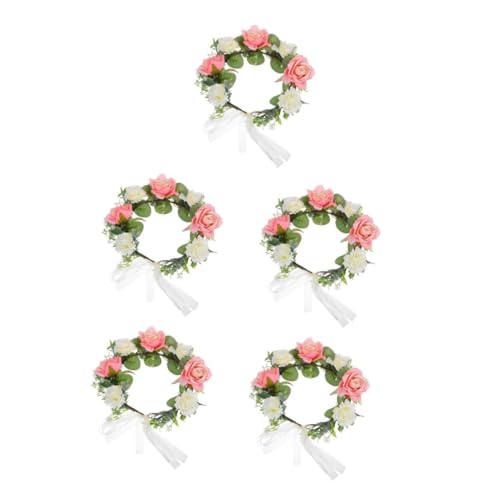 Couronne tête en tresse main avec rose ajustable accessoire cheveux mariage