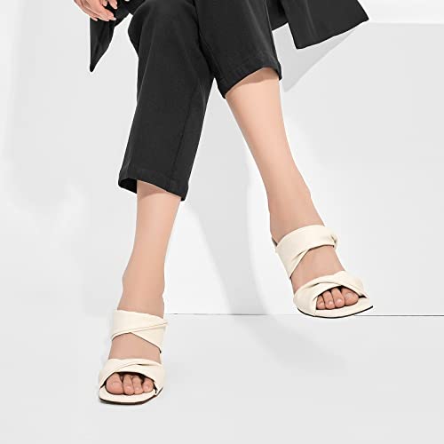 SelenePair-Womens-Square-Open-Toe-High-Heeled-Sandals-Fashion-Stiletto-Heel-Pumps-Backless-Peep-Toe-Slip-on-Dress-Shoes