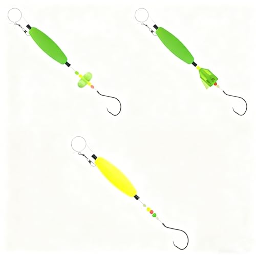 Set de 6 anzuelos luminosos para pesca de bagre miniatura 1