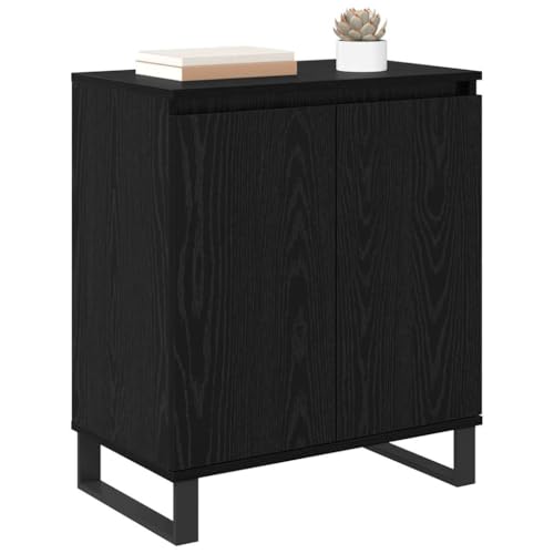 vidaXL Buffet Chêne Noir 60 x 35 x 70 cm Bois d'ingénierie, Bahut Moderne, unité de Rangement rectangulaire, Solution stylée, Compact, Essentiel pour la...