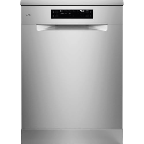 AEG Unterbau 6000 Geschirrspüler, 60cm Spülmaschine, kraftvolle Reinigung mit 3x besserer Sprühabdeckung & viel Platz, 44dB, Besteckschublade, 14 MG, QuickLift, Wasserstopp, GU620C2SCM