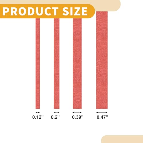 Image of 4 Pcs Painters Tape Masking Master Tape Easy Removal Red 0.3cm /0.5cm /1.0cm /1.2cm x 50m