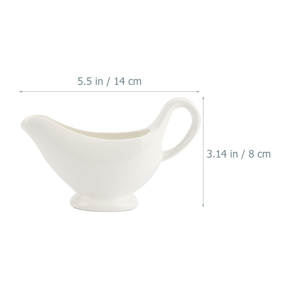 Yardwe Set 2 Barche Condimento Ceramica 6.5 Pollici Con Manico Contenitori Per Salsa Aceto E Spezie Ideali Per Cucina Casa E Ristorante