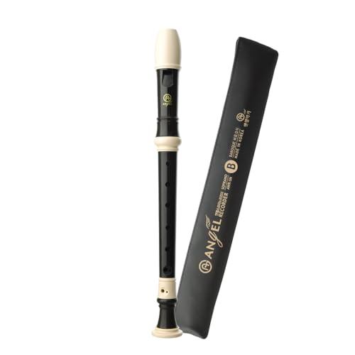 Angel AWR-SN Soprano Recorder with Baroque Fingering – 3-Piece Construction, Leather-Type Case, Made in Korea