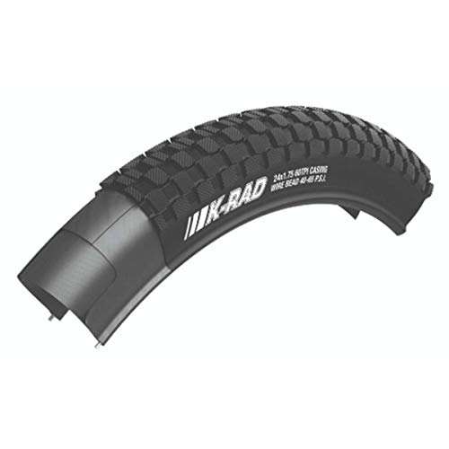 Kenda K-Rad BMX Bicycle Tire - 24X1.75 (47-507), Wire Bead, STC - 212176