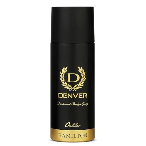 Denver Caliber Deodorant Body Spray for Men, 165 ml | Long-Lasting Fragrance and Odor Protection | Bold Blend of Citrus Top Notes, Spicy Floral Heart & Warm Amber-Woody Base