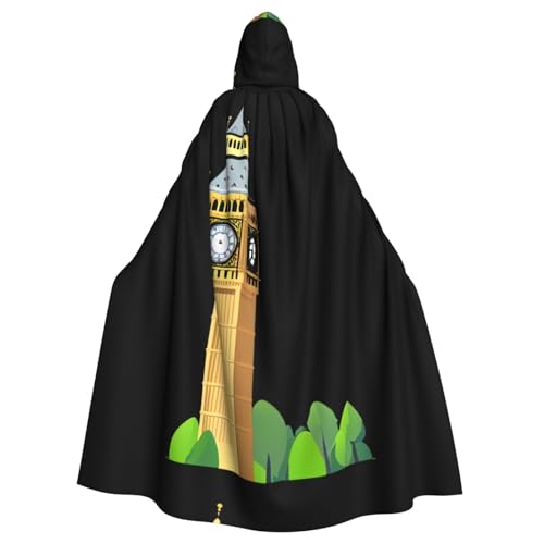 Cape à capuche Big Ben Prints confortable et durable pour Halloween