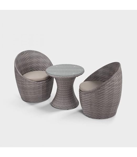 Image of Apple Chair & Table Set for Indoor||Outdoor || Garden || Balcony ||Living Room Tea ||Coffee Furniture Set Home Dcor (Standard, Grey (2 Chair 1 Table)
