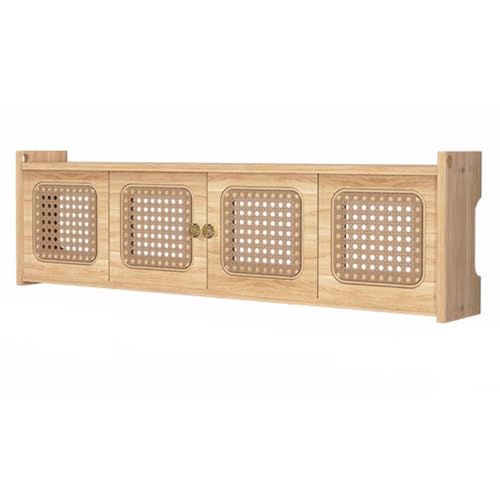 WiFi Router Storage Box, Wall-Mounted Rattan Cabinet for Electl Equipment &amp; nizing Idle Items, Stylish Home Decor Solution