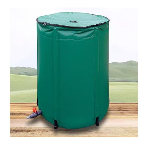 Depósito de agua portátil de 500 L para jardín, sistema de recogida de agua de lluvia, canalón para patios, terrazas y jardines al aire libre