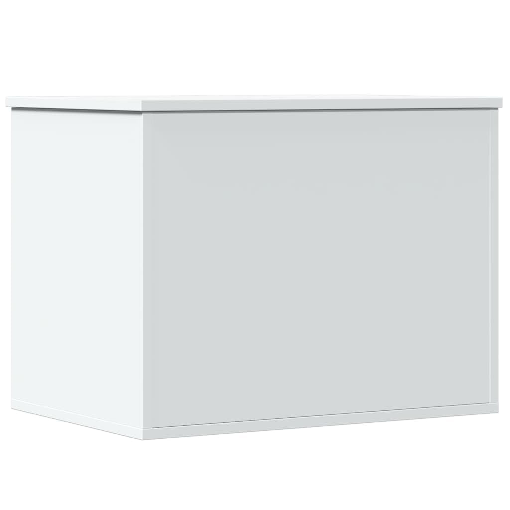vidaXL Storage Box, Storage Chest for Hallway Living Room, Toy Box with Lid, Blanket Box for Clothes, Trunk, White Engineered Wood