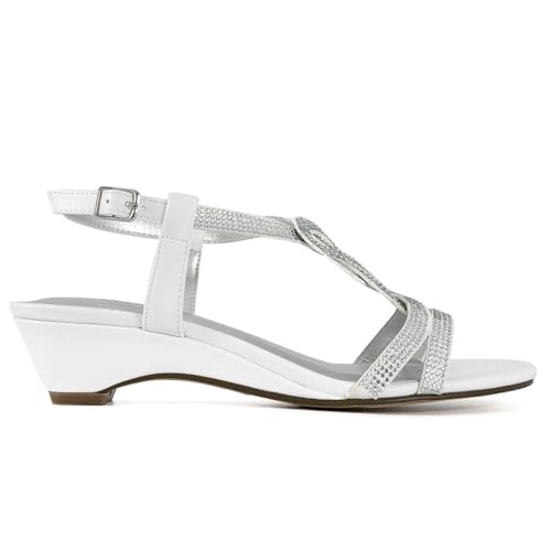 Image of LONDON FOG Womens Macey Demi-Wedge Dress Sandals
