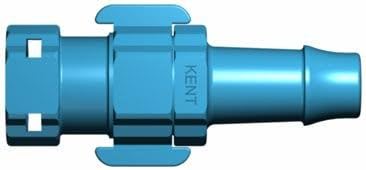 Kent Systems 4AX220-006 Blue Nylon Collection 4, Shut-Off Tube Fitting, Quick Coupling, 5/16" Barb, Female