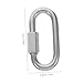 GLEAVI 10pcs Stainless Steel Quick Link Chain Connector d Shape Locking Carabiner for Industrial Construction Aviation