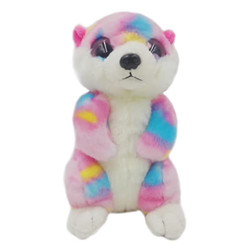 ZCPACE 6.7'' Kawaii Rainbow Meerkat Stuffed Animal Plush Toy Cute Pink Blue Mongoose Plushie Figure Toys Pillow Doll Home Decor (6.7'', Rainbow Meerkat) -  LYY2204212A