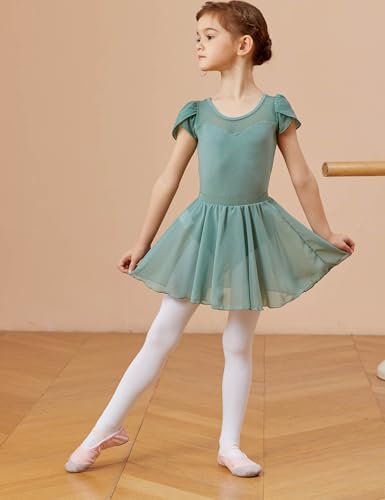 Chiffon Toddler Girls Ballet Skirts Pull on Elastic Dance Wear for Training, Performance3