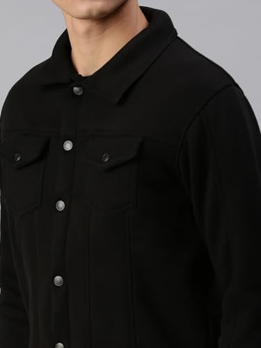 Image of SHOWOFFFF Men Solid Pullover Sweatshirt | High Neck Full Sleeves Cotton Sweatshirt's for Mens | Slim Fit Regular Length Sweatshirts for Men's