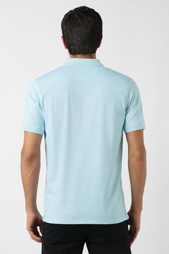 Image of Peter England Men's Cotton Abstract Print Polo T-Shirt - Casual Wear | Stylish & Breathable